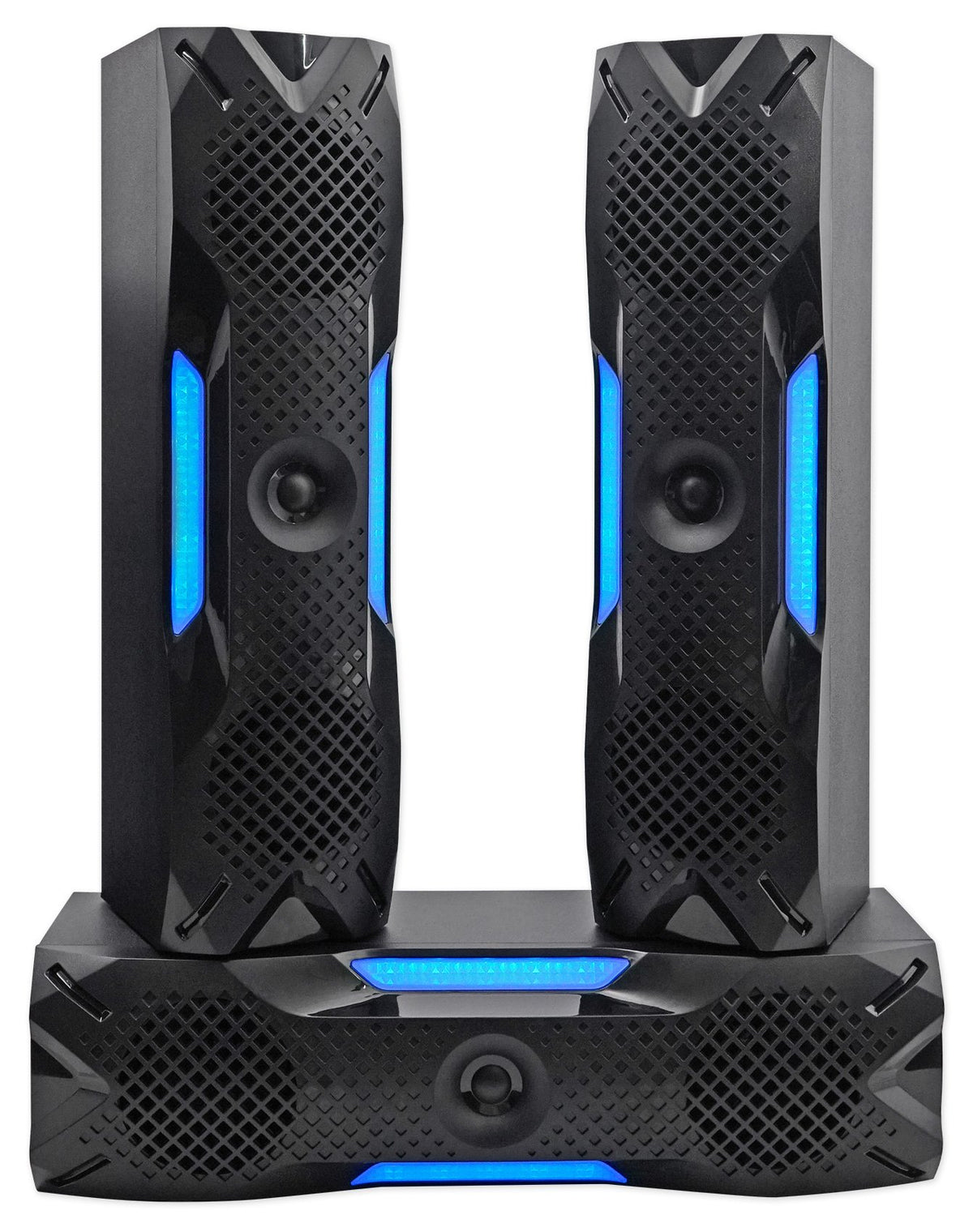 Rockville HTS56 8-inch subwoofer delivering deep bass for action scenes