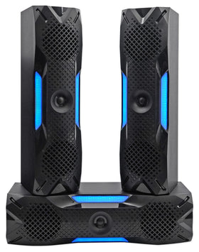 Rockville HTS56 8-inch subwoofer delivering deep bass for action scenes
