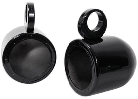 Rockville MAC65B 6.5 inch speaker enclosure side view, optimized airspace for clear sound on water.