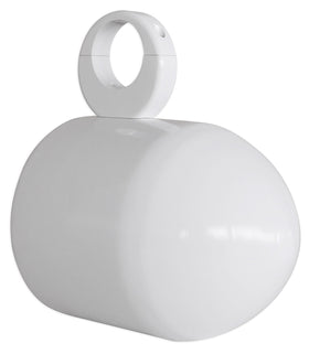 Back view of Rockville MAC65W with white powder-coat finish and fade-resistant surface.