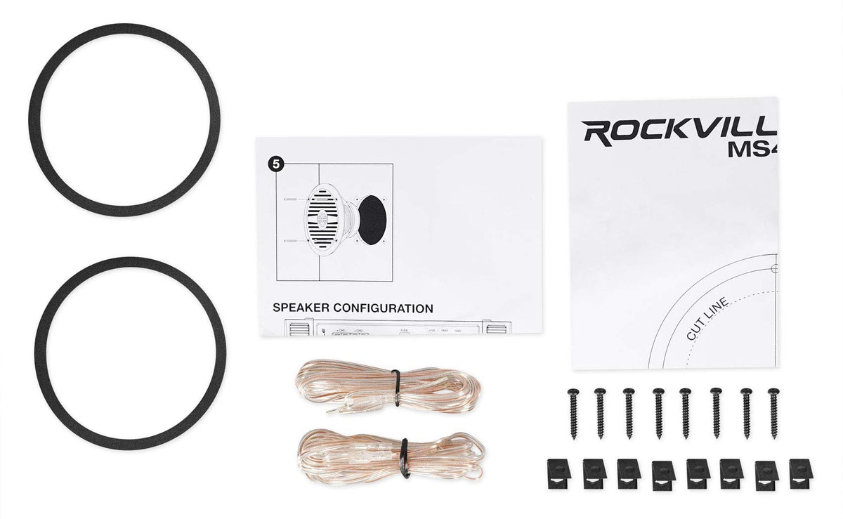 Rockville MS40B easy-install with pre-installed mounting screws for quick setup.