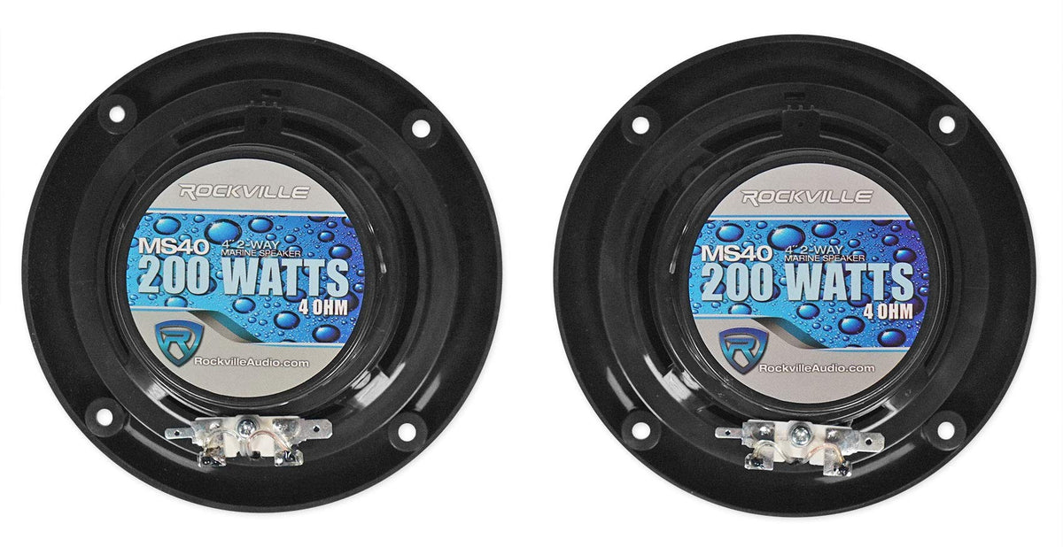 Rockville MS40B UV-resistant ABS plastic withstands sun exposure outdoors.