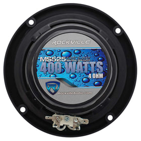 Rockville MS525B tweeter close-up highlighting crisp high-frequency clarity