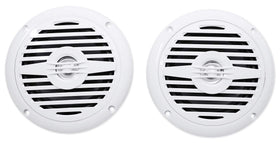 Rockville MS525W front view showing speaker face and grill, durable marine finish