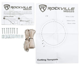 Rockville MS525W next to ruler for scale showing compact 5.25-inch size
