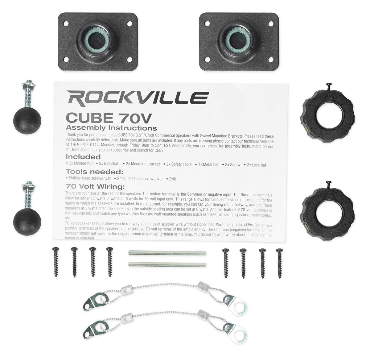 Rockville Pair Cube Black room setup suggests easy integration with subwoofers
