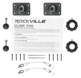 Rockville Pair Cube Black room setup suggests easy integration with subwoofers