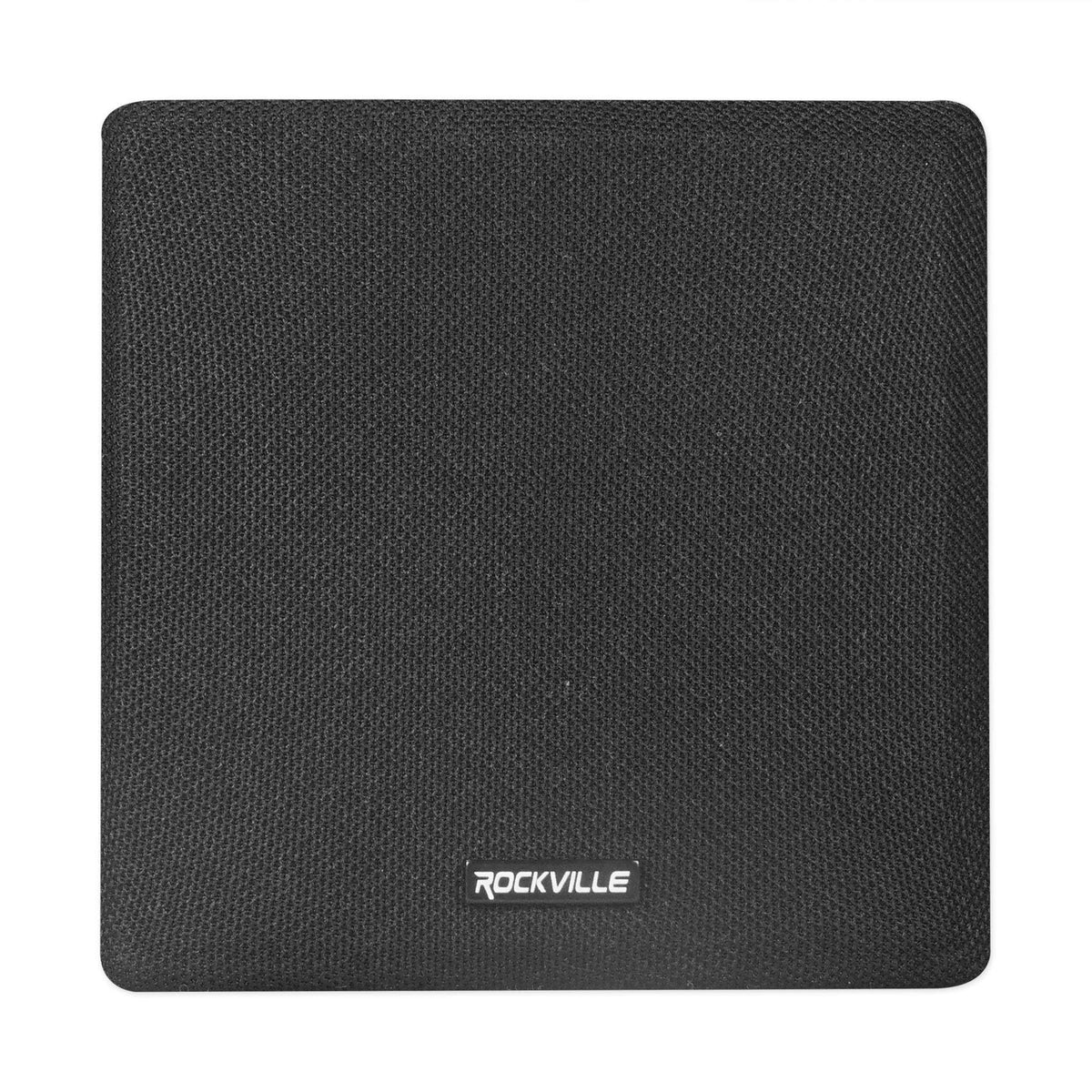 Rockville Pair Cube Black tweeter detail showcases crisp highs for clear dialogue