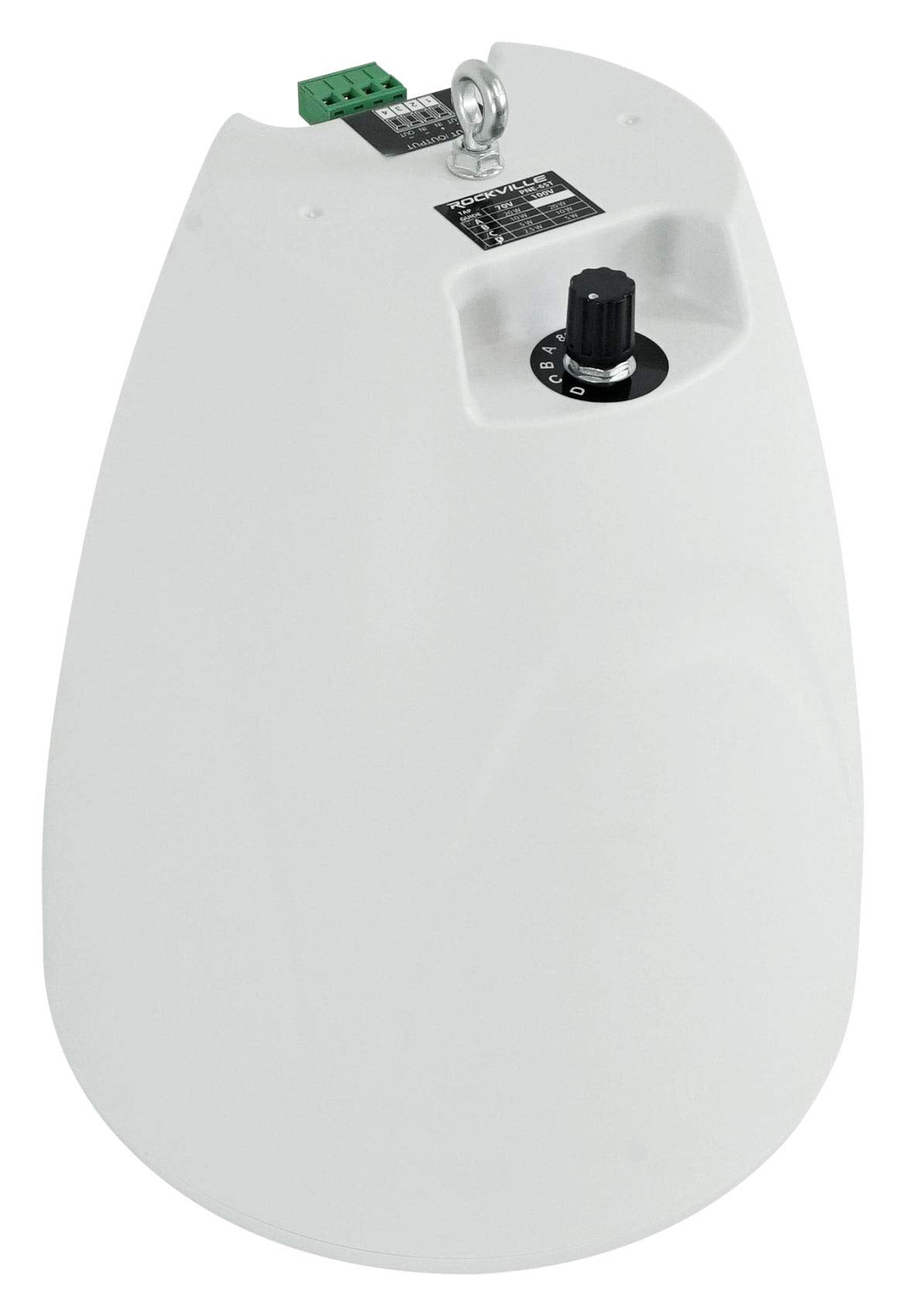 Rockville PEN-65T sleek white design blends with modern cafe decor.