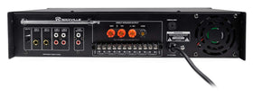 Rockville RCS180-6 rear connectivity ports and speaker terminals.