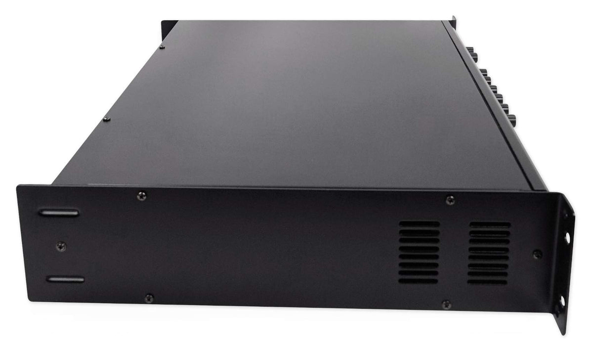 Rockville RCS180-6 six-zone controls illustration for multi-room setup.
