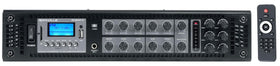 Rockville RCS650-6 front view, a high-power multi-zone amplifier for venues.