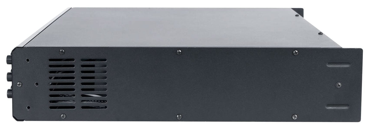 Rockville RCS650-6 mic inputs with echo for clear announcements.