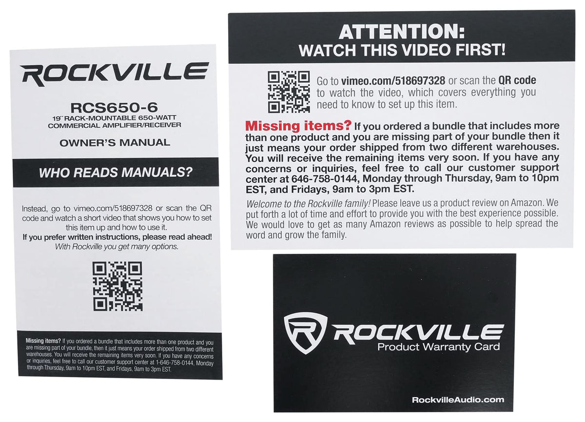 Rockville RCS650-6 rack-mount design saves space in equipment racks.