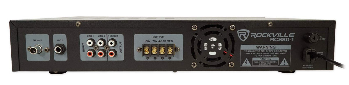 Rockville RCS80-1 dual mic inputs with independent volume controls
