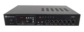 Rockville RCS80-1 rear ports for speaker, mic, and line connections
