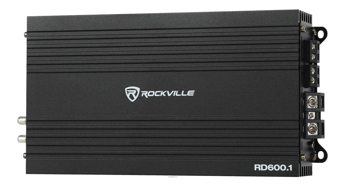 Rockville RD600.1 metal bass remote with clip indicator for real-time tuning
