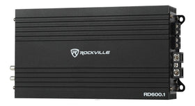 Rockville RD600.1 metal bass remote with clip indicator for real-time tuning