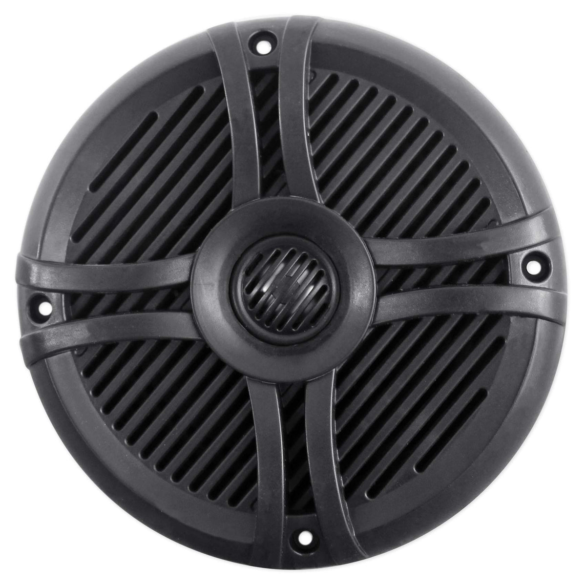 Rockville cone close-up showing polypropylene mica material for improved bass