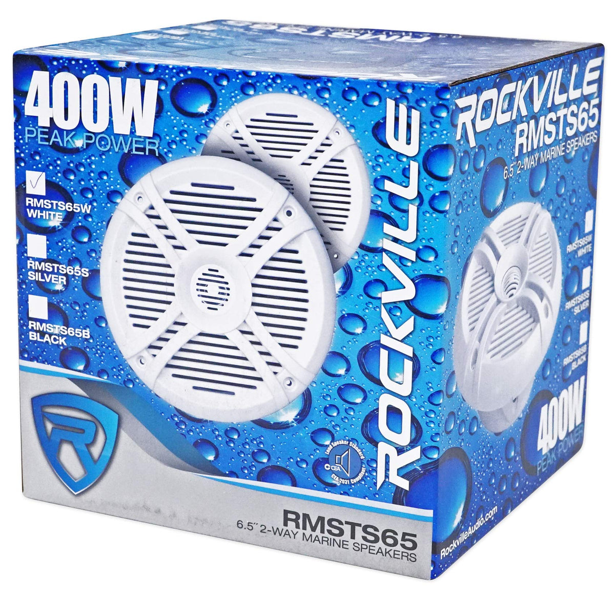 Rockville speakers in a deck party scene illustrating loud, reliable marine audio