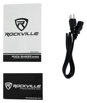 Rockville Rock Shaker 10 detachable foam grill for protection and cleaning.