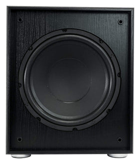 Rockville Rock Shaker 10 rear connections panel with RCA and high‑level inputs.