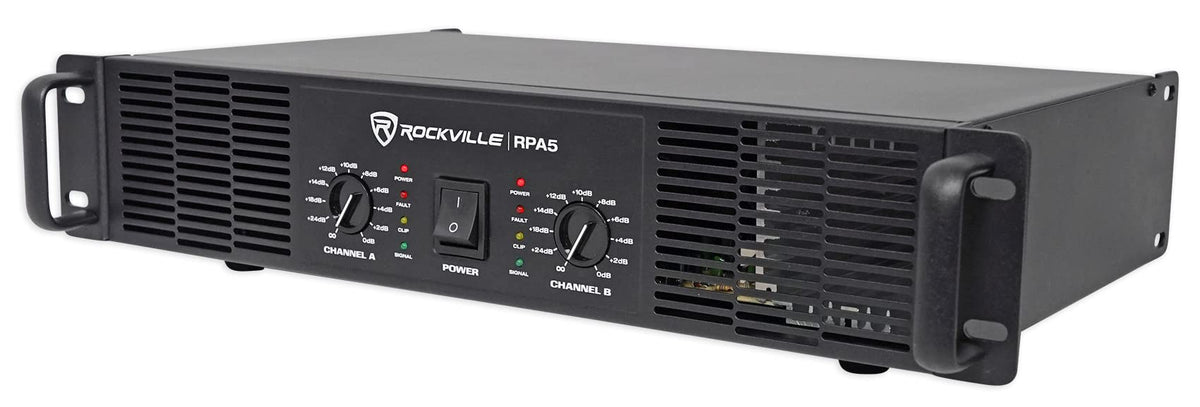 Rockville RPA5 controls and LEDs for precise protection monitoring.