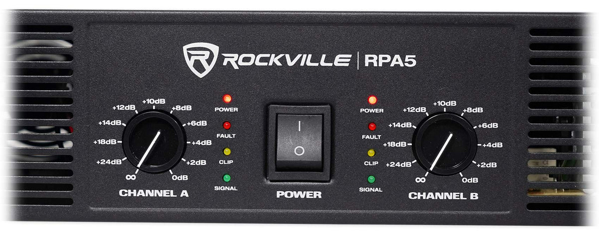 Rockville RPA5 dual cooling fans keep operation quiet and cool.