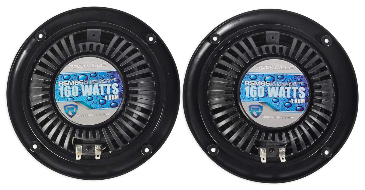 Rockville RSM65B basket and rubber surround showing durable UV-treated materials