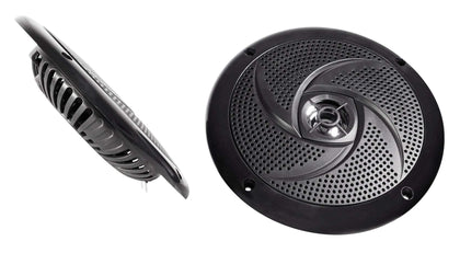 Rockville RSM65B front view showing speaker grille and improved sound projection