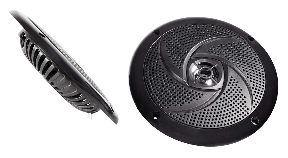 Rockville RSM65B front view showing speaker grille and improved sound projection
