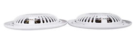 Rockville speaker installed on boat gunnel demonstrating splash-resistant outdoor sound