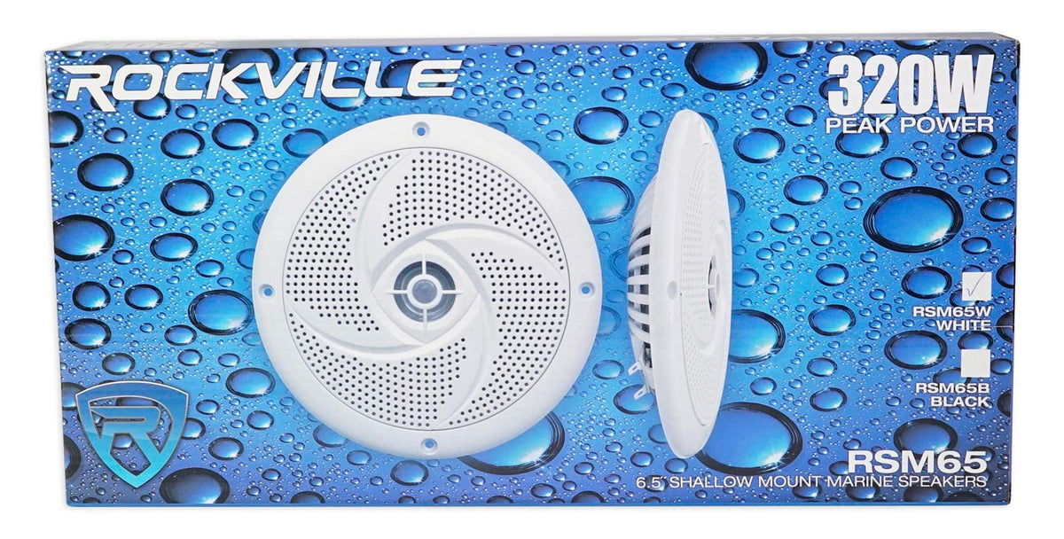 Rockville speakers in lifestyle scene on ATV deck offering robust marine-ready audio