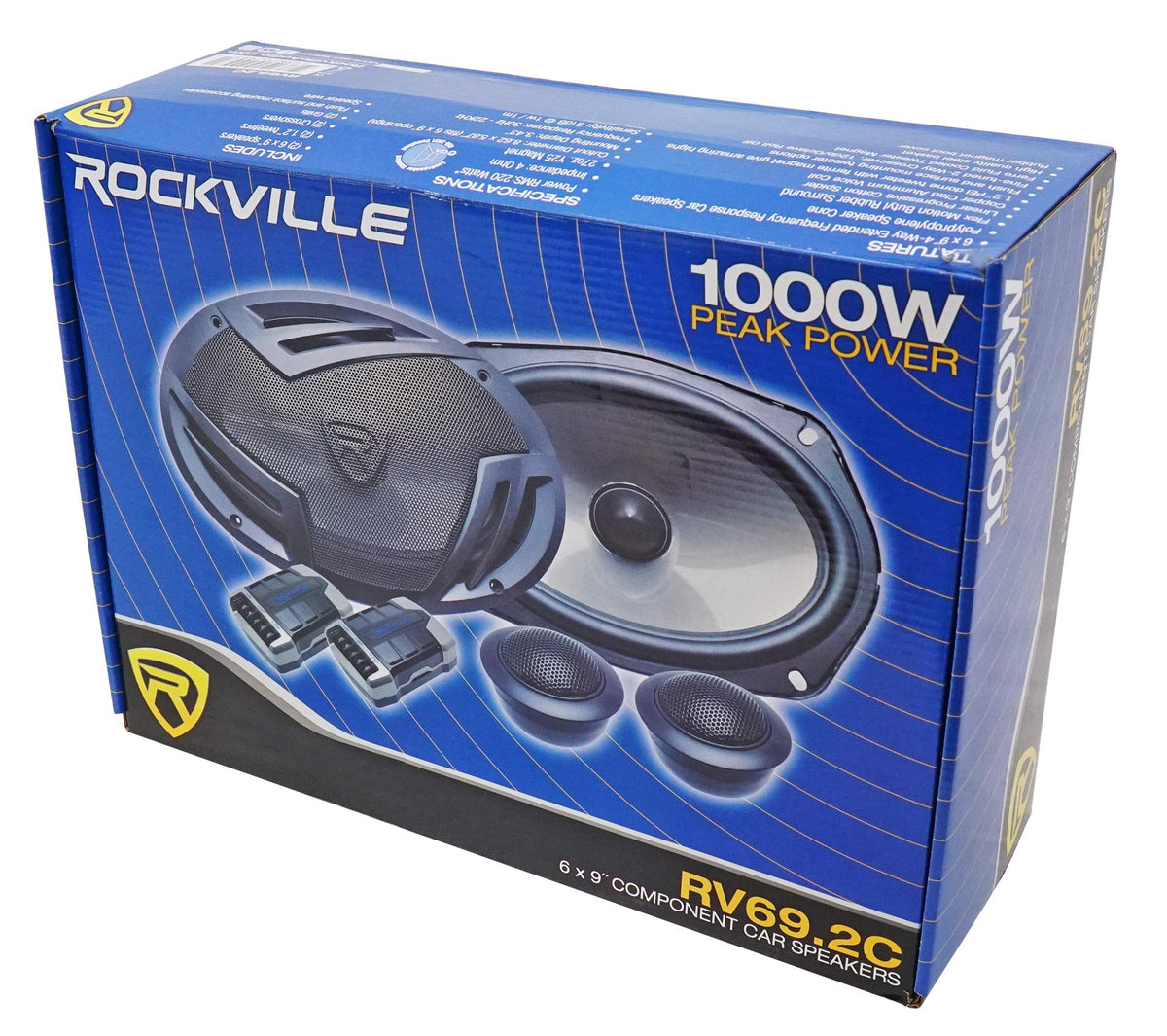 Rockville RV69.2C 6x9 cea rating label confirms spec accuracy.