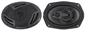 Rockville RV69.4A front view showing speaker face and grille for clear audio