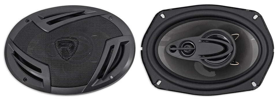 Rockville RV69.4A front view showing speaker face and grille for clear audio