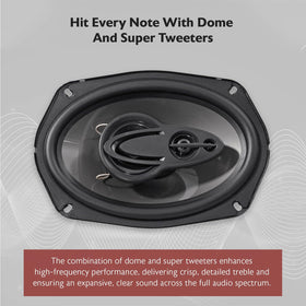 Rockville RV69.4A triple tweeter array detail highlighting crisp high-frequency clarity
