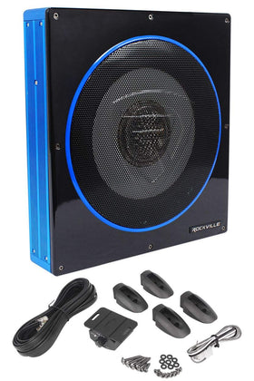 Rockville RW10CA slim design under-seat for compact cars—save space while delivering bass