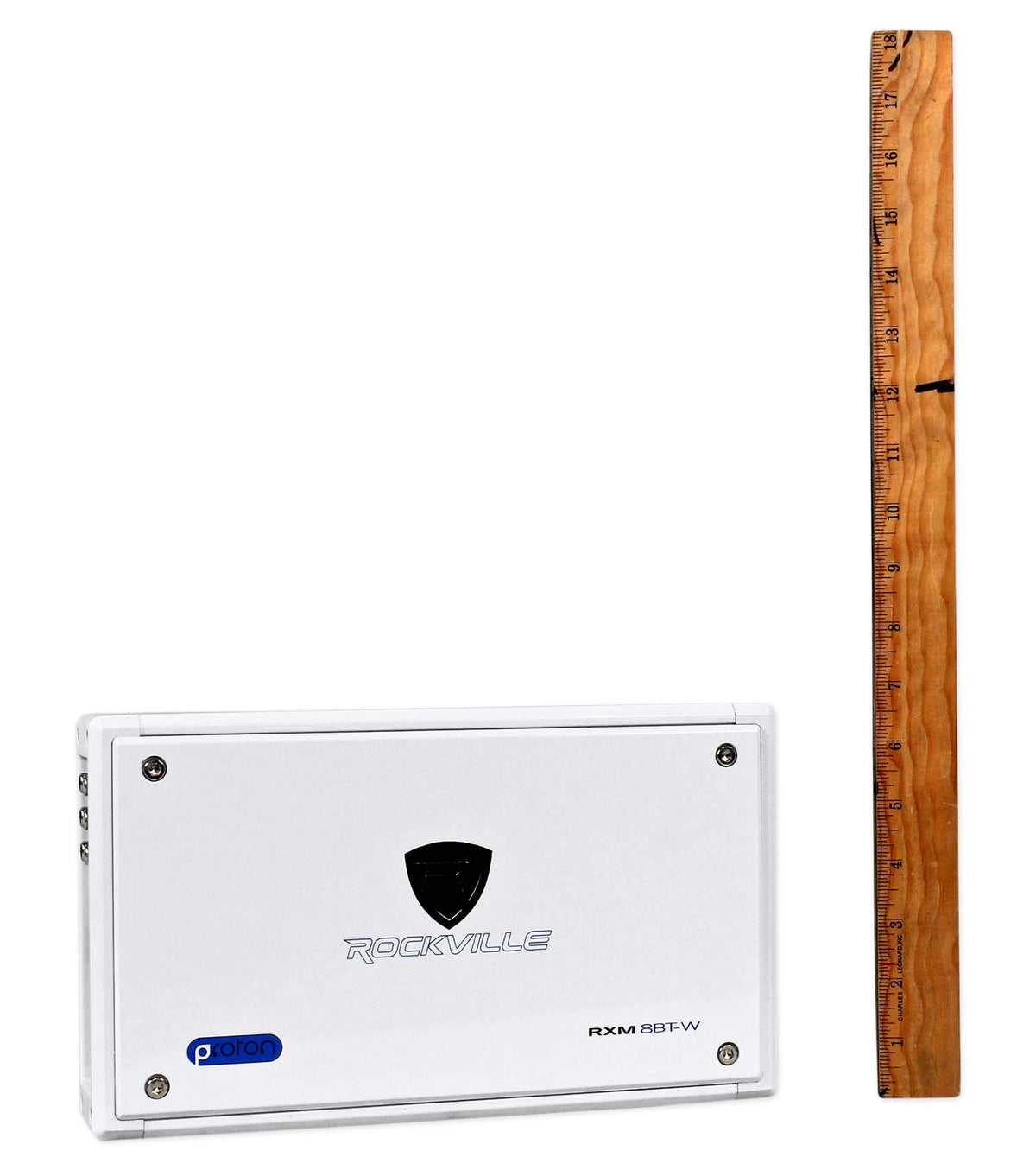 Rockville RXM8BTW compact form fits tight boat dashboards.