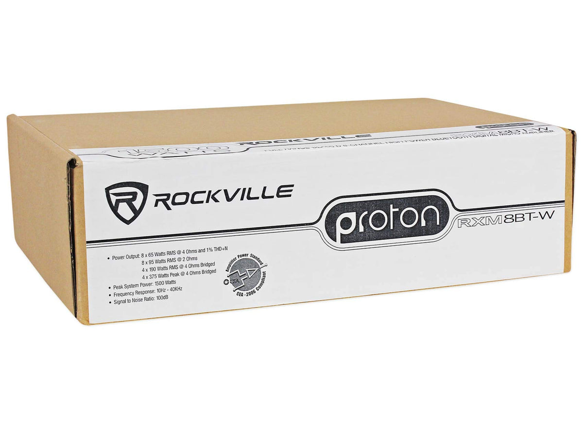 Rockville RXM8BTW RCA line-out enables expanding your audio system.