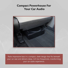 Rockville Slim under-seat subwoofer remote bass knob for quick volume tweaks on the go.