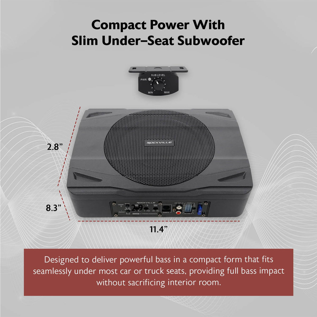Rockville SS8P cast aluminum enclosure aids heat dissipation and durability