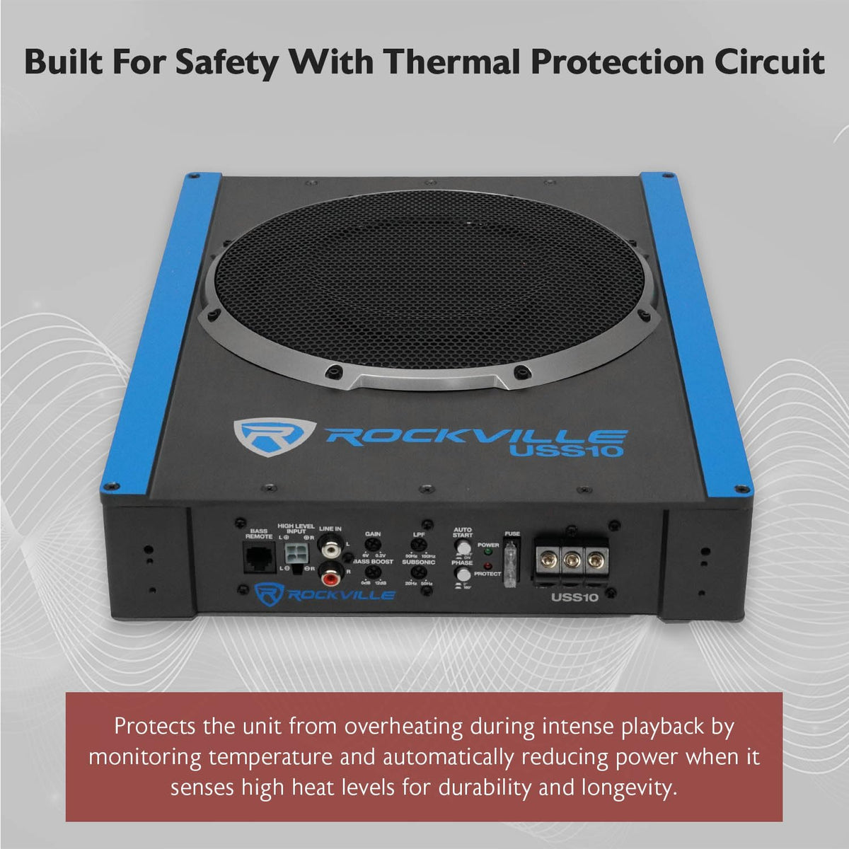 Rockville USS10 PWM power supply delivers clean, efficient power.