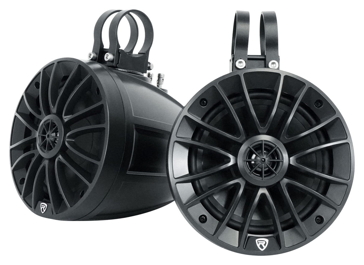 Rockville UT65B front view marine speaker for boats and off-road vehicles.