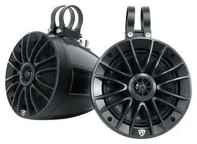 Rockville UT65B front view marine speaker for boats and off-road vehicles.