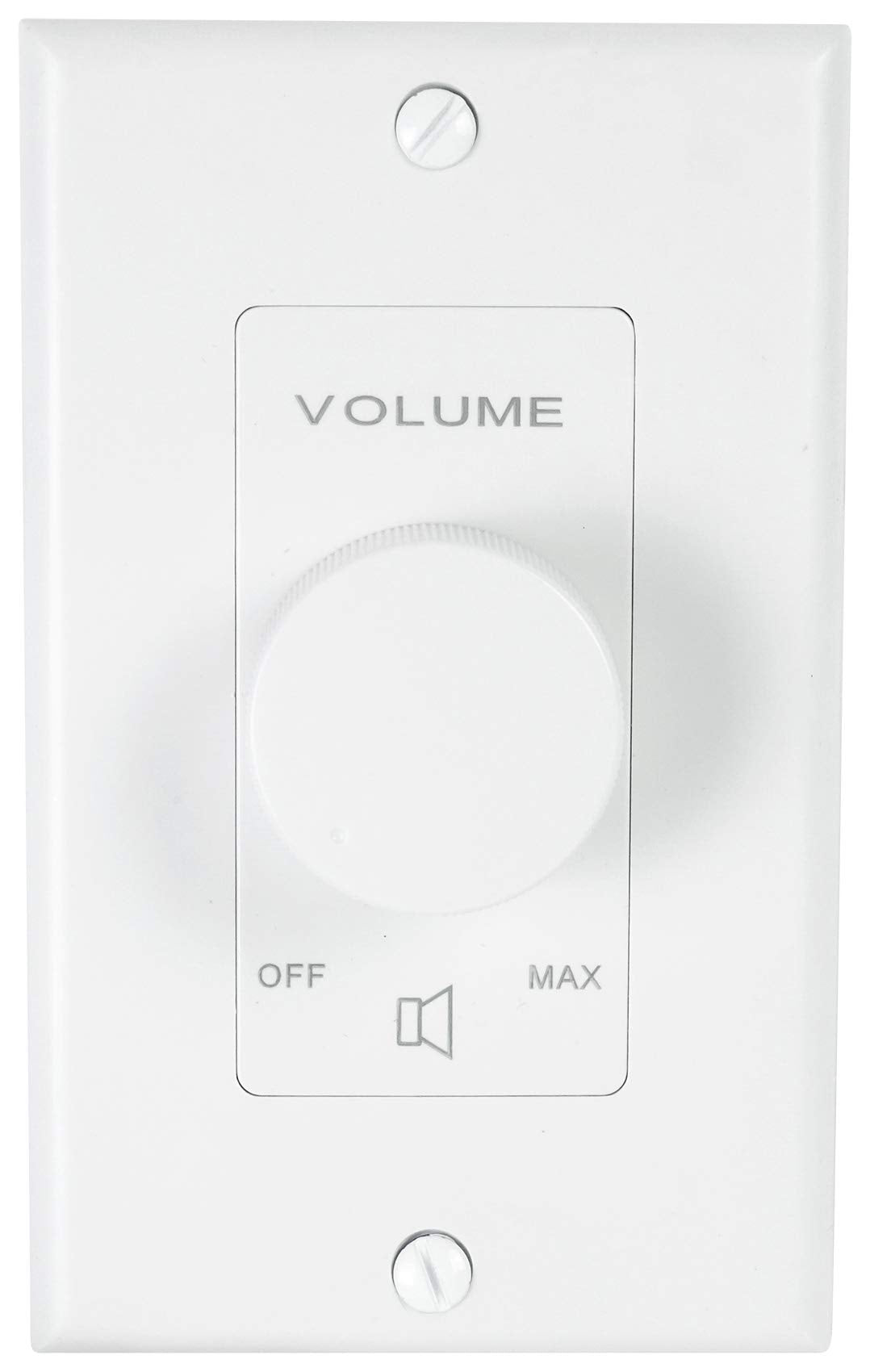 Rockville VOL850 front view with 11-step knob for precise volume control