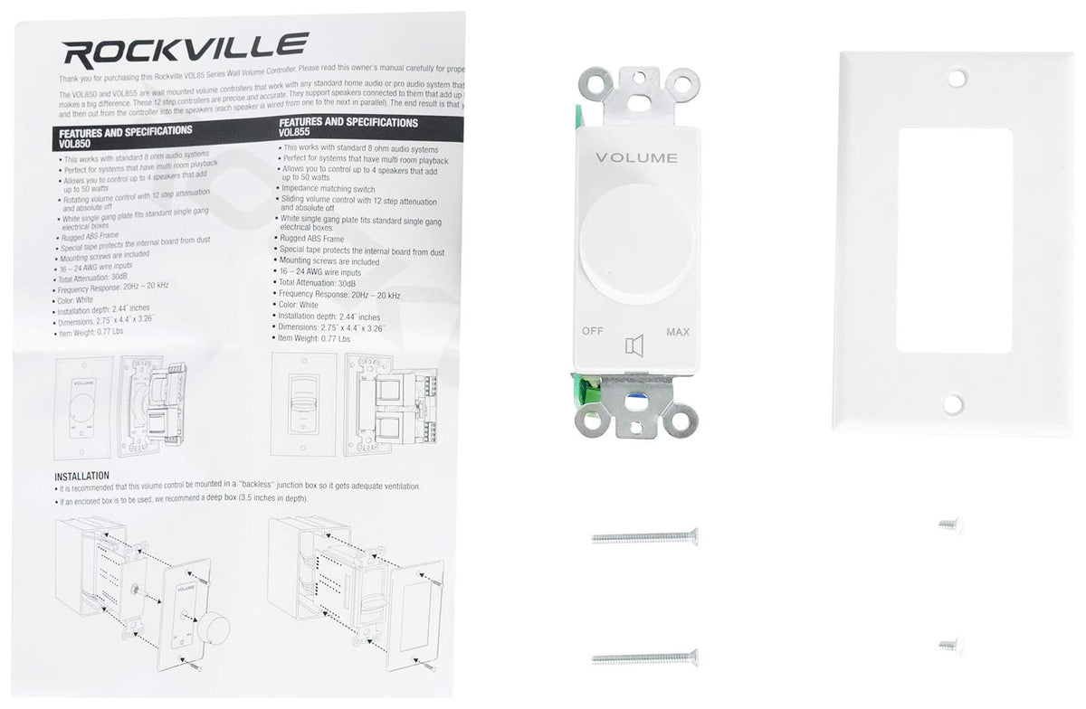 Rockville VOL850 in an office demonstrates desk-side volume control