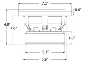 Rockville W8K9D4 vented T-yoke aids heat dissipation during long sessions