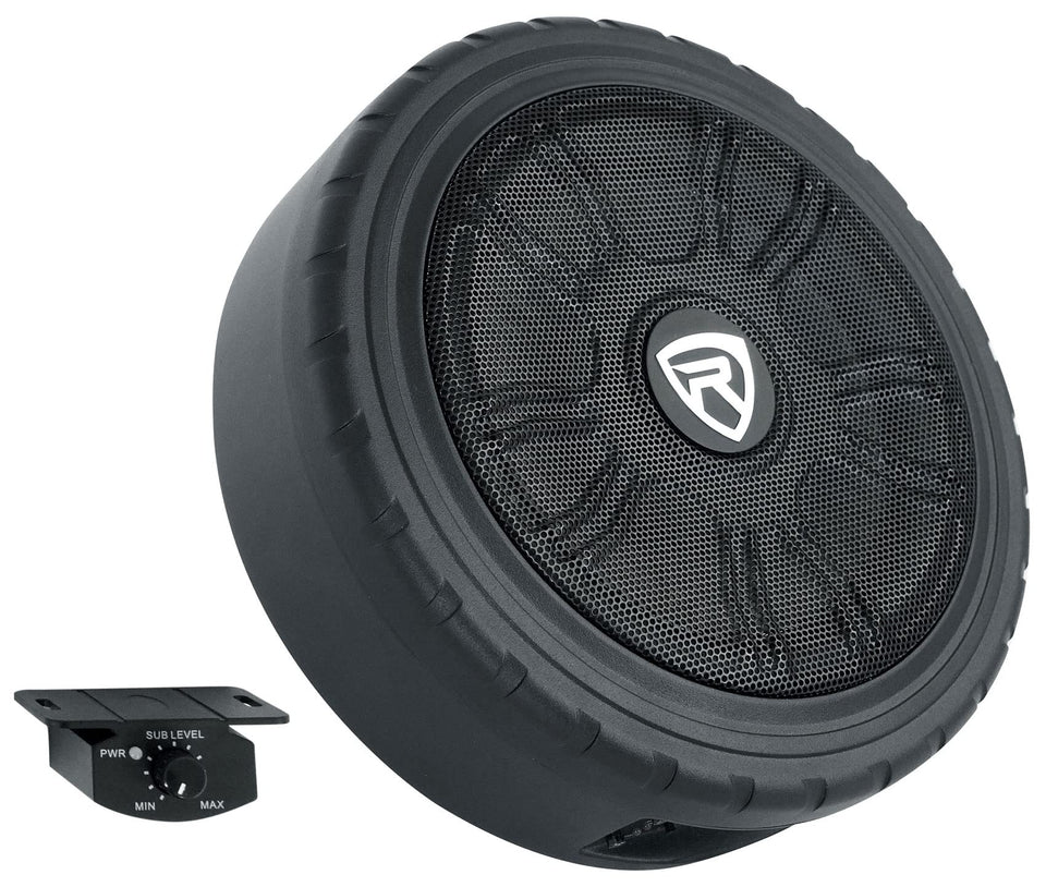 Rockville Wheel of BASS 8-Inch under-seat placement for space-saving deep bass