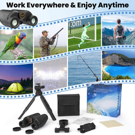 Rodcirant waterproof binoculars IPX7 keep viewing in rain or mist